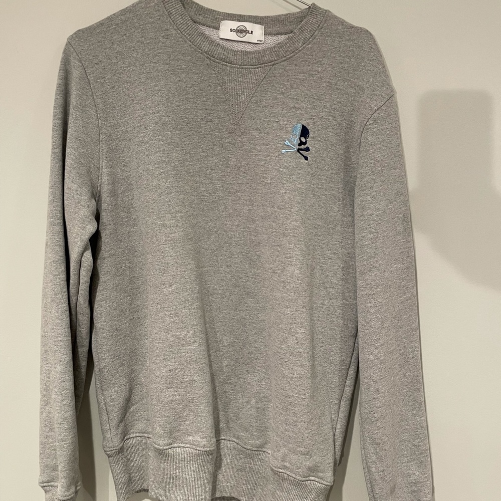 SOULCYCLE Skull Embroidery Crop Sweatshirt
